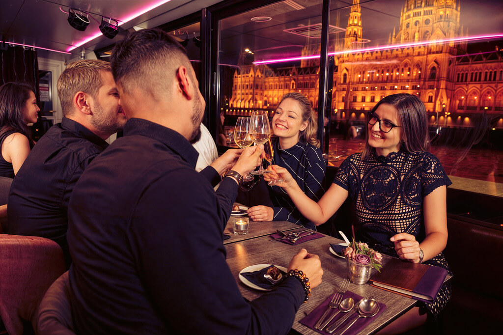 Dinner-and-lights-tiny Budapest Danube Boat Tour